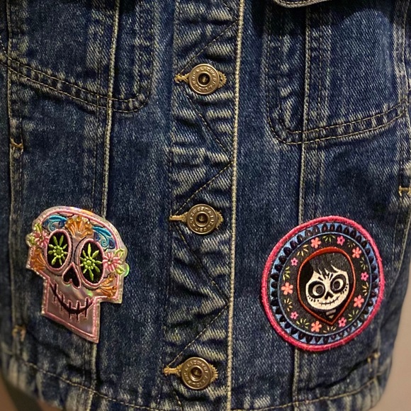 Vintage Liz Claiborne Upcycled Disney Pixar Coco Patch Vest - Picture 6 of 12